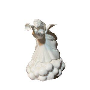 Vintage Schmid Angel Rotating Music Box Plays Ave Maria Wind Up Works 1980's